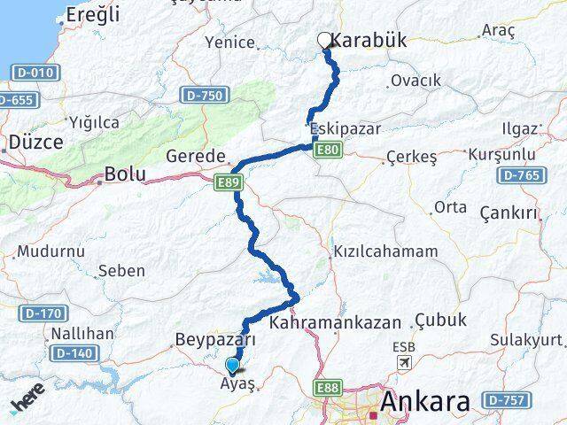 Oltan Karabük Arası Kaç Km - Yol Tarifi