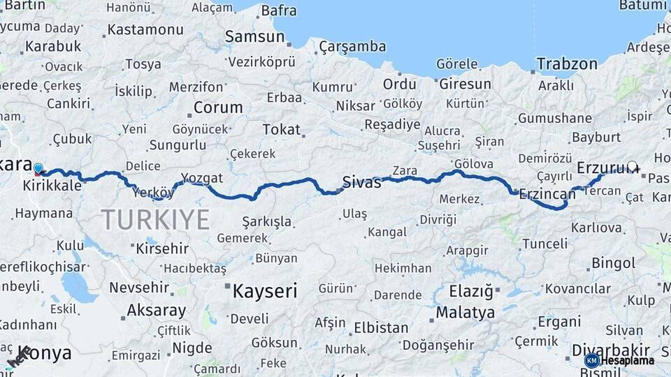 Ankara Aziziye Arası Kaç Km - Yol Tarifi