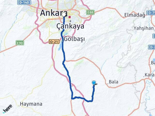 Abazlı Ankara AŞTİ Otogarı Arası Kaç Km - Yol Tarifi