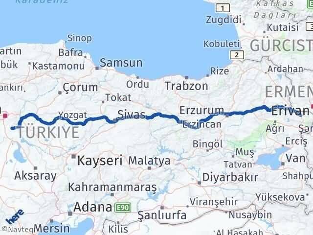 Ankara Bala Iğdır Arası Kaç Km - Yol Haritası