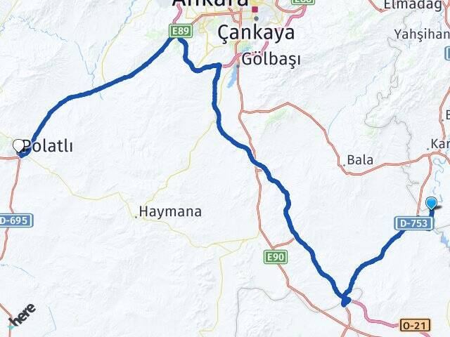 Kesikköprü Erdemli Polatlı YHT Garı Arası Kaç Km - Yol Tarifi