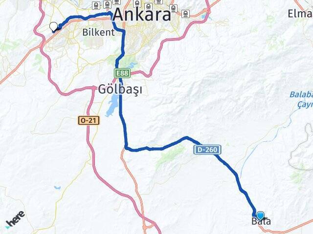 Şentepe Başkent Üniversitesi Arası Kaç Km - Yol Tarifi