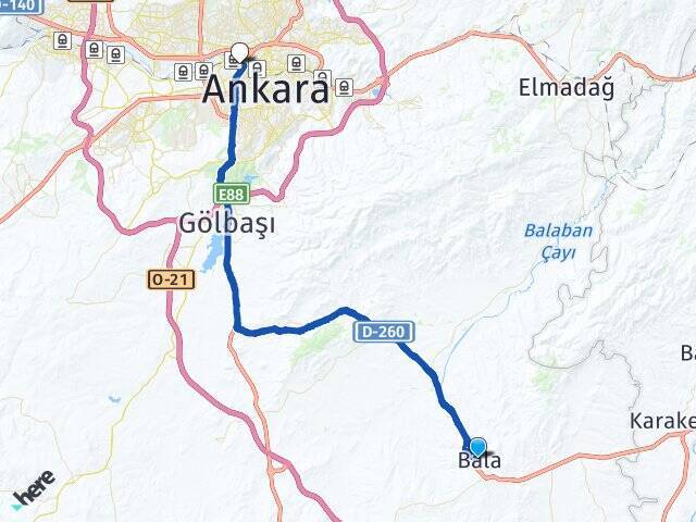Şentepe Gazi Üniversitesi Arası Kaç Km - Yol Tarifi