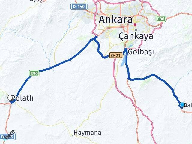 Şentepe Polatlı YHT Garı Arası Kaç Km - Yol Tarifi