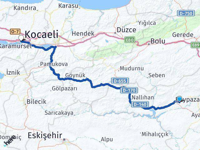 Acısu İzmit Arası Kaç Km - Yol Tarifi