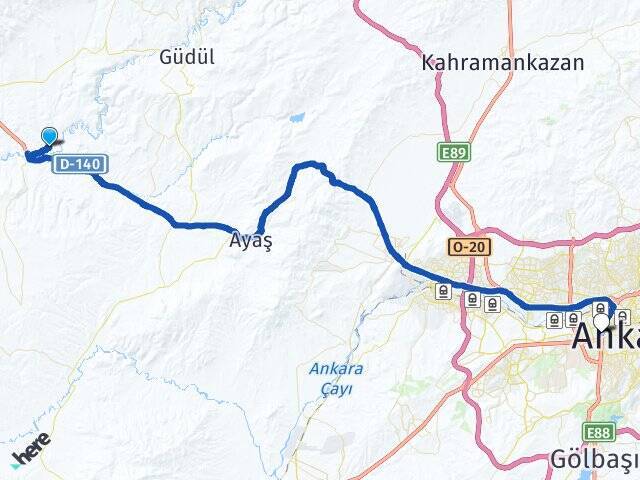 Akçakavak Ankara AŞTİ Otogarı Arası Kaç Km - Yol Tarifi