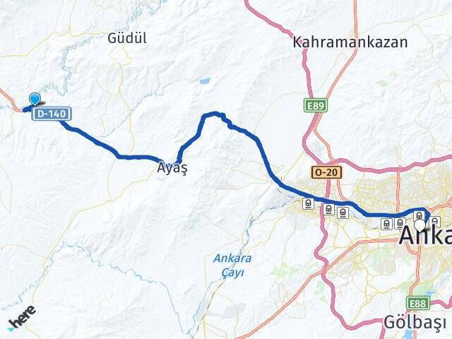 Dibecik Ankara AŞTİ Otogarı Arası Kaç Km - Yol Tarifi