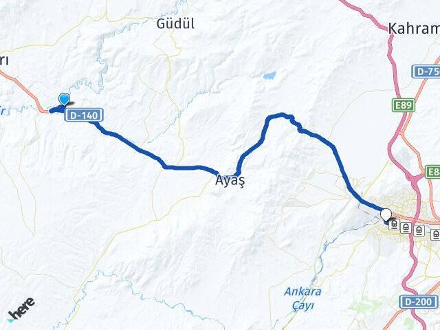 Dibecik Sincan YHT Garı Arası Kaç Km - Yol Tarifi