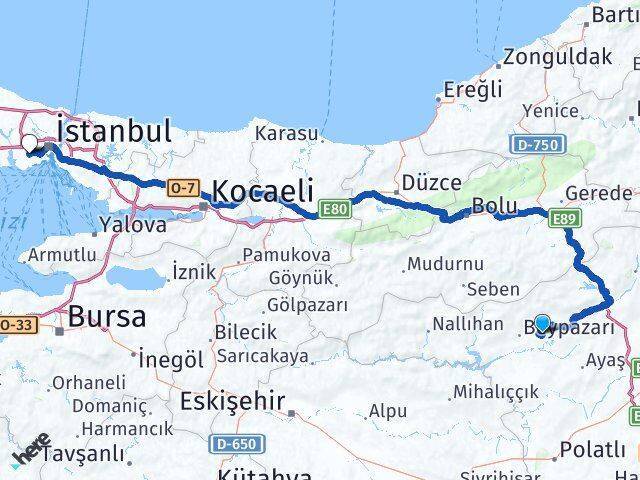 İncepelit Bağcılar Arası Kaç Km - Yol Tarifi