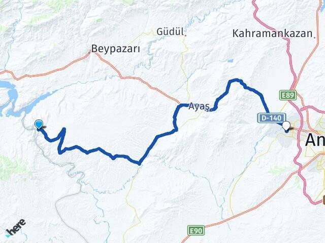 Kargı Sincan YHT Garı Arası Kaç Km - Yol Tarifi