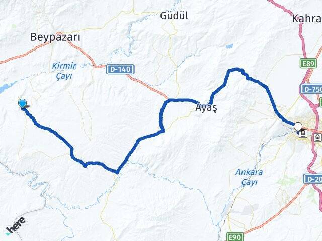 Kırbaşı Sincan YHT Garı Arası Kaç Km - Yol Tarifi