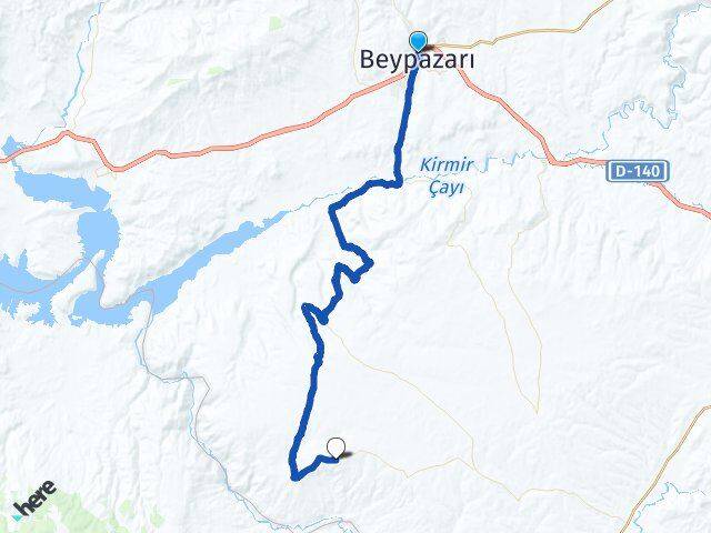 Ankara Beypazarı Kırşeyhler Beypazarı Arası Kaç Km - Yol Haritası