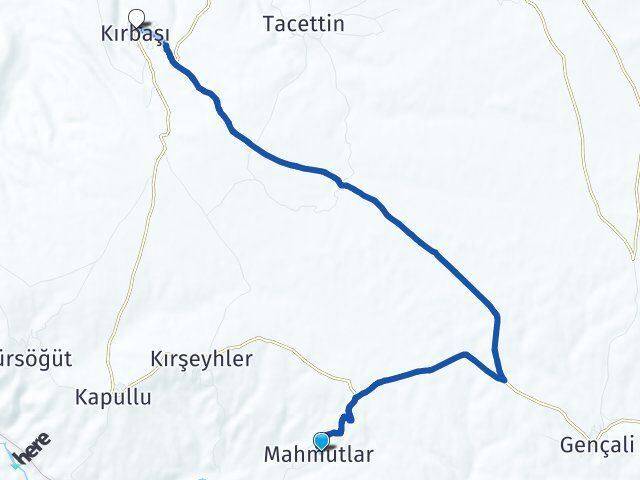 Mahmutlar Kırbaşı Arası Kaç Km - Yol Tarifi