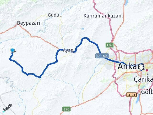 Tacettin Ankara AŞTİ Otogarı Arası Kaç Km - Yol Tarifi