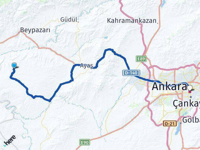 Tacettin Ankara Arası Kaç Km - Yol Tarifi