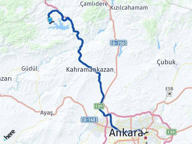 Peçenek Ankara Tren Garı Arası Kaç Km - Yol Tarifi