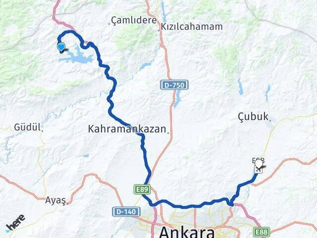 Peçenek Esenboğa Havalimanı Arası Kaç Km - Yol Tarifi