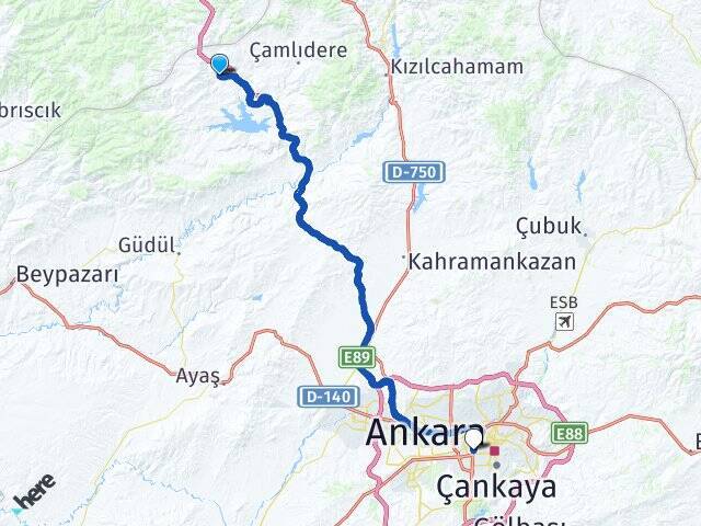 Sarıkavak Ankara AŞTİ Otogarı Arası Kaç Km - Yol Tarifi