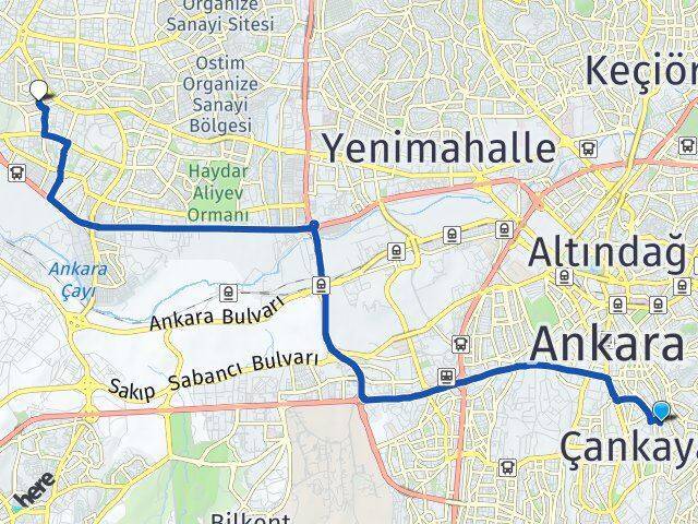 100.Yıl Yenimahalle Arası Kaç Km - Yol Tarifi