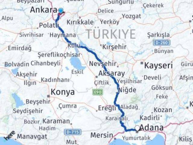 50.Yıl Adana Arası Kaç Km - Yol Tarifi