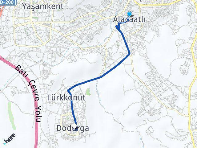 Alacaatlı Dodurga Arası Kaç Km - Yol Tarifi