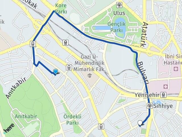 Anıttepe Kızılay Arası Kaç Km - Yol Tarifi