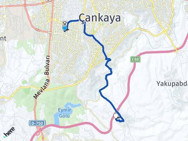 Aşağı Öveçler Yıldırım Beyazıt Üniversitesi Arası Kaç Km - Yol Tarifi