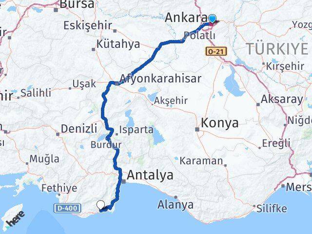 Aşıkpaşa Finike Arası Kaç Km - Yol Tarifi