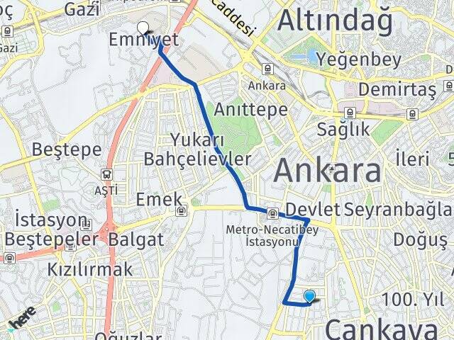 Ayrancı Gazi Üniversitesi Arası Kaç Km - Yol Tarifi