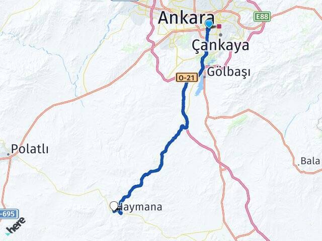 Balgat Haymana Arası Kaç Km - Yol Tarifi