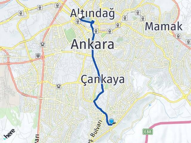 Birlik Ankara Tren Garı Arası Kaç Km - Yol Tarifi