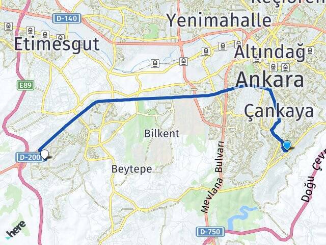 Birlik Yaşamkent Arası Kaç Km - Yol Tarifi