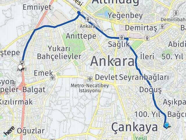 Büyükesat Ankara AŞTİ Otogarı Arası Kaç Km - Yol Tarifi