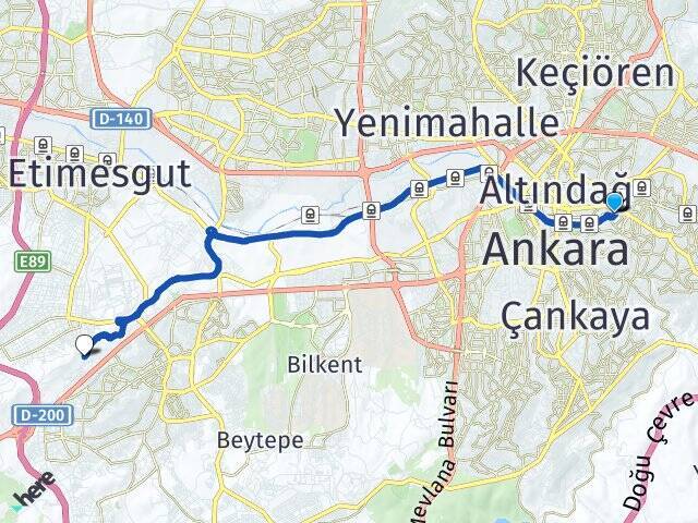 Cebeci Başkent Üniversitesi Arası Kaç Km - Yol Tarifi