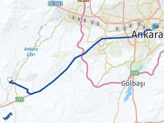 Cebeci Malıköy Başkent OSB Arası Kaç Km - Yol Tarifi