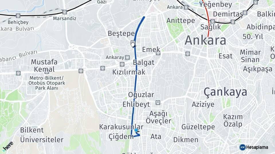 Cevizlidere Ankara AŞTİ Otogarı Arası Kaç Km - Yol Tarifi