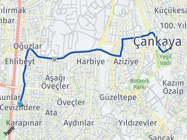 Cevizlidere Gaziosmanpaşa Arası Kaç Km - Yol Tarifi