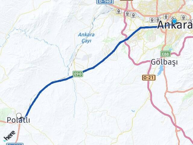 Devlet Polatlı YHT Garı Arası Kaç Km - Yol Tarifi