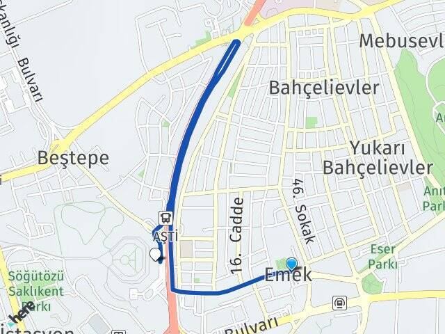 Emek Ankara AŞTİ Otogarı Arası Kaç Km - Yol Tarifi
