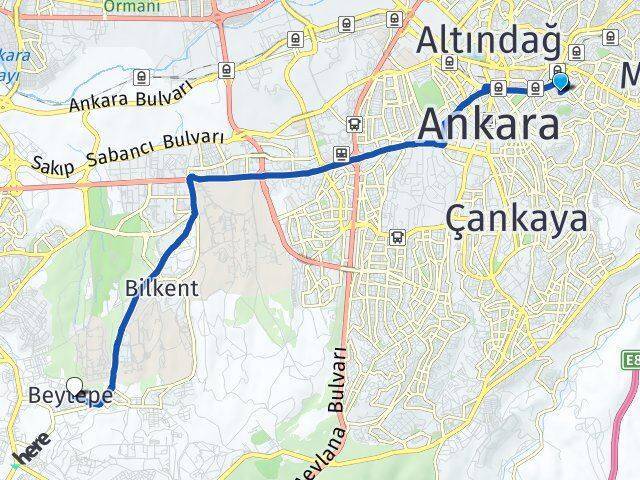 Fakülteler Beytepe Arası Kaç Km - Yol Tarifi