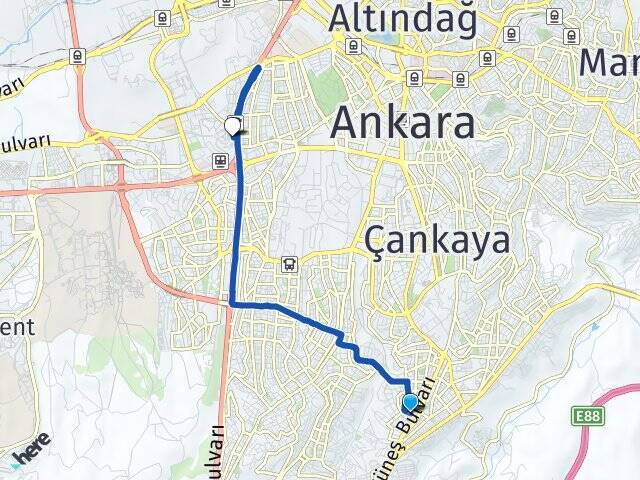 Hilal Ankara AŞTİ Otogarı Arası Kaç Km - Yol Tarifi