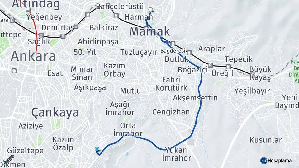 Kırkkonaklar Hüseyingazi Arası Kaç Km - Yol Tarifi