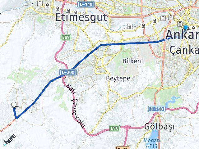 Kızılay Aşağıyurtçu Arası Kaç Km - Yol Tarifi