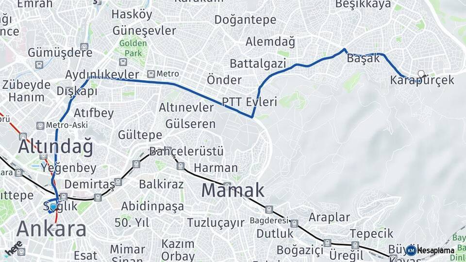 Kızılay Karapürçek Arası Kaç Km - Yol Tarifi