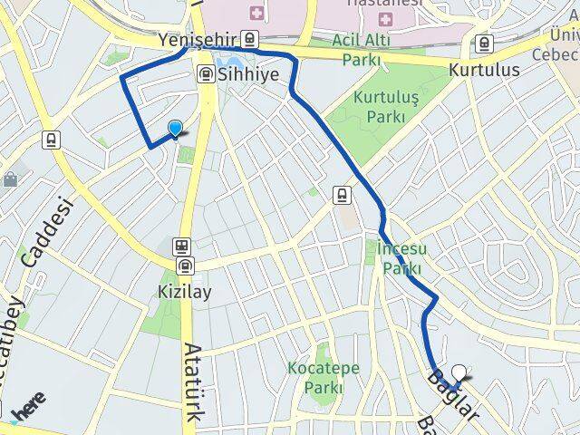 Kızılay Seyranbağları Arası Kaç Km - Yol Tarifi