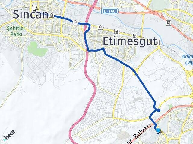 Koru Sincan YHT Garı Arası Kaç Km - Yol Tarifi