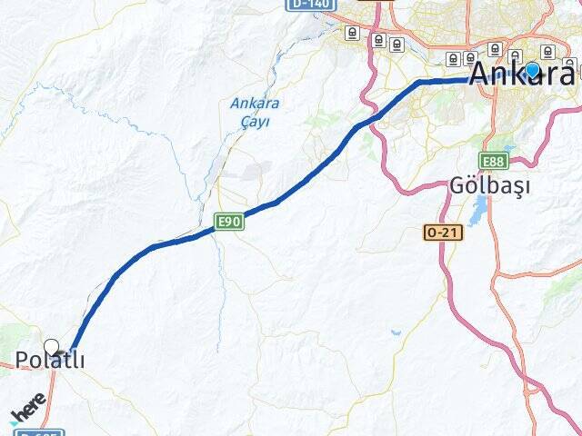 Küçükesat Polatlı YHT Garı Arası Kaç Km - Yol Tarifi