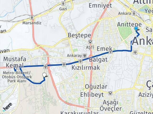 Maltepe Orta Doğu Teknik Üniversitesi (ODTÜ) Arası Kaç Km - Yol Tarifi