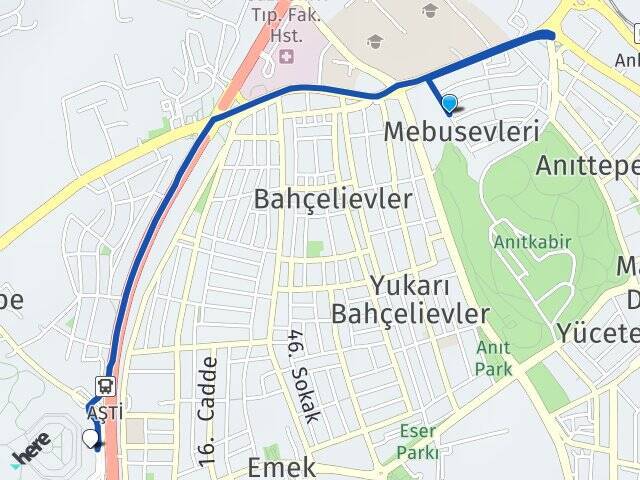 Mebusevleri Ankara AŞTİ Otogarı Arası Kaç Km - Yol Tarifi