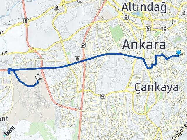 Mimar Sinan Orta Doğu Teknik Üniversitesi (ODTÜ) Arası Kaç Km - Yol Tarifi